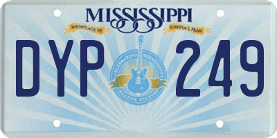 MS license plate DYP249