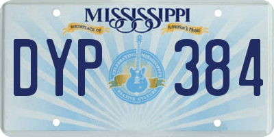 MS license plate DYP384