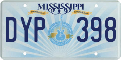 MS license plate DYP398