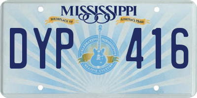 MS license plate DYP416