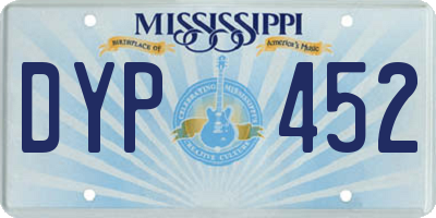 MS license plate DYP452