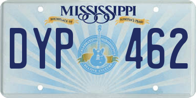 MS license plate DYP462