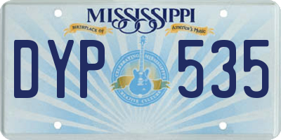MS license plate DYP535