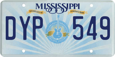 MS license plate DYP549