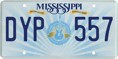 MS license plate DYP557