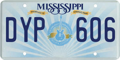 MS license plate DYP606
