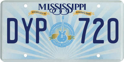 MS license plate DYP720