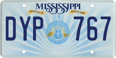 MS license plate DYP767