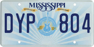 MS license plate DYP804