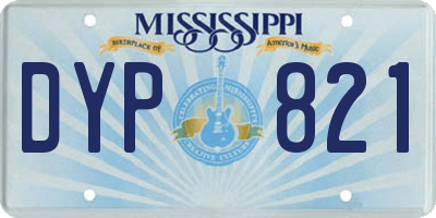 MS license plate DYP821