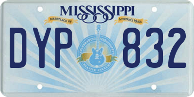 MS license plate DYP832