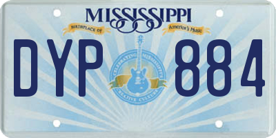 MS license plate DYP884