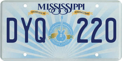 MS license plate DYQ220