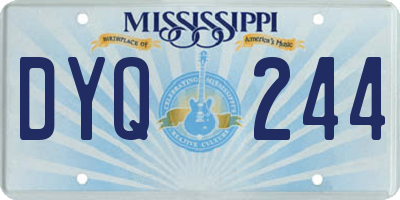 MS license plate DYQ244