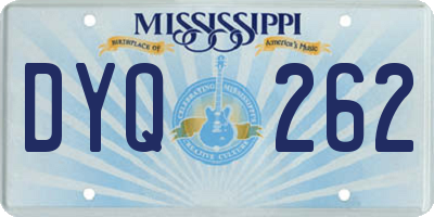 MS license plate DYQ262