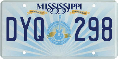 MS license plate DYQ298