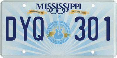 MS license plate DYQ301