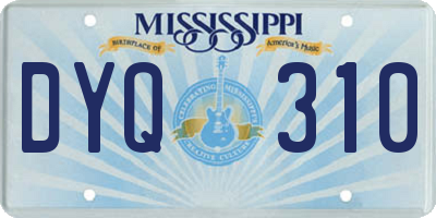 MS license plate DYQ310