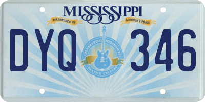 MS license plate DYQ346
