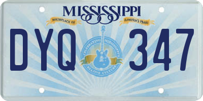 MS license plate DYQ347