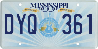 MS license plate DYQ361