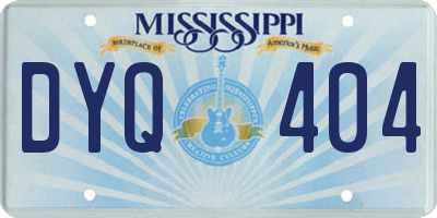 MS license plate DYQ404