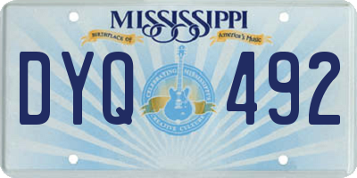 MS license plate DYQ492