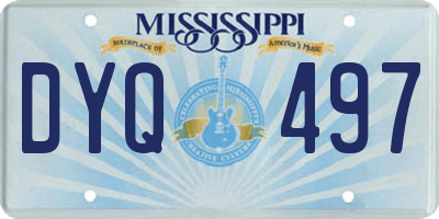 MS license plate DYQ497