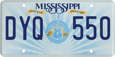 MS license plate DYQ550