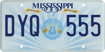 MS license plate DYQ555