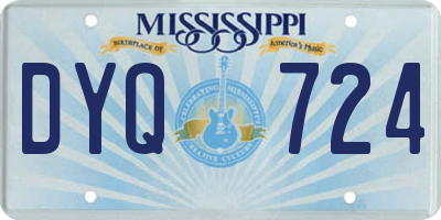 MS license plate DYQ724