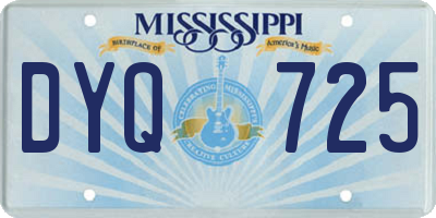 MS license plate DYQ725