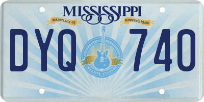 MS license plate DYQ740