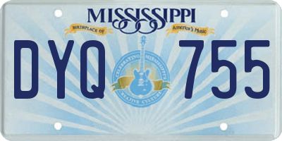 MS license plate DYQ755