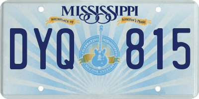 MS license plate DYQ815