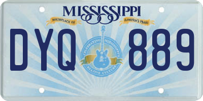 MS license plate DYQ889