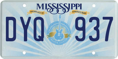 MS license plate DYQ937