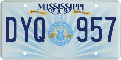 MS license plate DYQ957