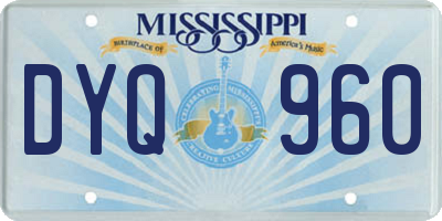 MS license plate DYQ960