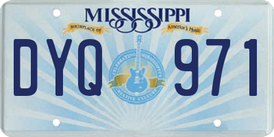 MS license plate DYQ971