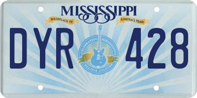 MS license plate DYR428