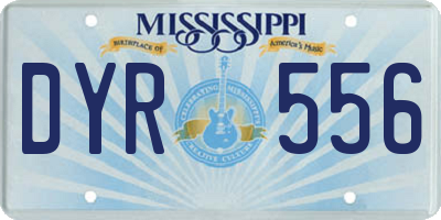 MS license plate DYR556