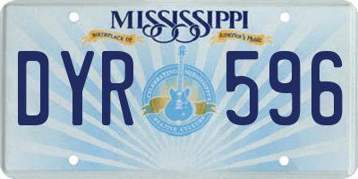 MS license plate DYR596