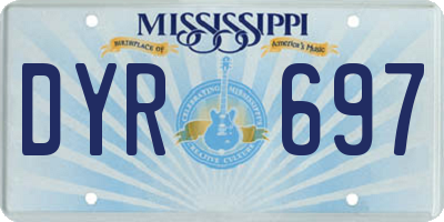 MS license plate DYR697