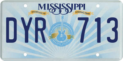 MS license plate DYR713
