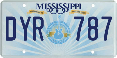 MS license plate DYR787