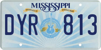 MS license plate DYR813