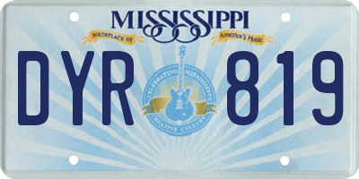 MS license plate DYR819