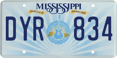 MS license plate DYR834