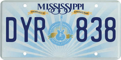 MS license plate DYR838